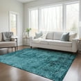 thumbnail image 1 of Addison Rugs Chantille Indoor/Outdoor Transitional Organic Teal Washable Rectangle Rug, 9' x 12', 1 of 6