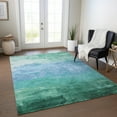 thumbnail image 1 of Addison Rugs Chantille Indoor/Outdoor Transitional Stripes Teal Washable Rectangle Rug, 10' x 14', 1 of 6