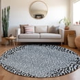 thumbnail image 1 of Addison Rugs Chantille Indoor/Outdoor Transitional Animal Skin Blue Washable Round Rug, 8' x 8', 1 of 6