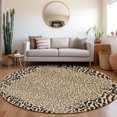 thumbnail image 1 of Addison Rugs Chantille Indoor/Outdoor Transitional Animal Skin Gold Washable Round Rug, 8' x 8', 1 of 6