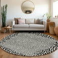 thumbnail image 1 of Addison Rugs Chantille Indoor/Outdoor Transitional Animal Skin Gray Washable Round Rug, 8' x 8', 1 of 6