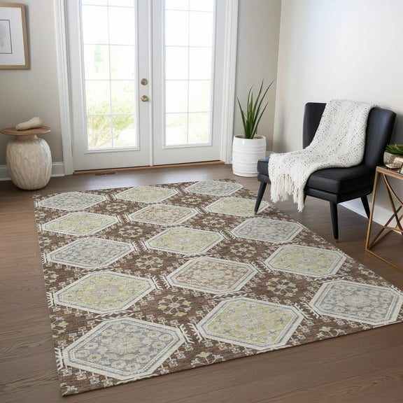 Addison Rugs Chantille Indoor/Outdoor Transitional Formal Chocolate Washable Rectangle Rug, 10' x 14'
