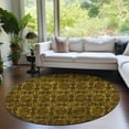 thumbnail image 1 of Addison Rugs Chantille Indoor/Outdoor Transitional Panel Chocolate Washable Round Rug, 8' x 8', 1 of 6