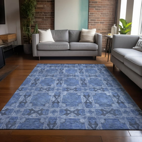 Addison Rugs Chantille Indoor/Outdoor Transitional Panel Denim Washable Rectangle Rug, 2'6" x 3'10"