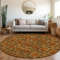 thumbnail image 1 of Addison Rugs Chantille Indoor/Outdoor Transitional Panel Paprika Washable Round Rug, 8' x 8', 1 of 6