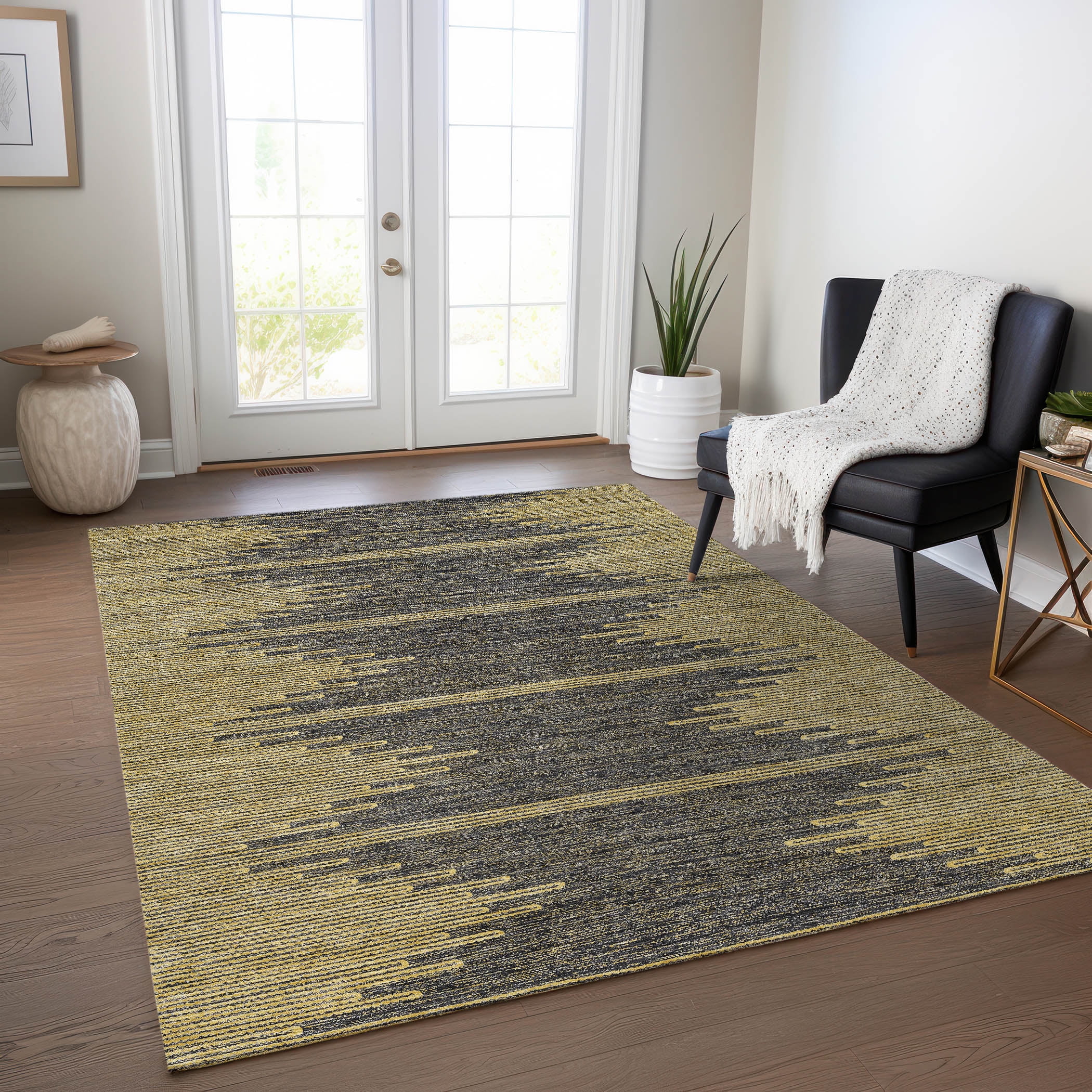 Addison Rugs Chantille Indoor/Outdoor Transitional Modern Graphite ...