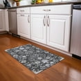 thumbnail image 1 of Addison Rugs Chantille Indoor/Outdoor Transitional Floral Charcoal Washable Rectangle Rug, 1'8" x 2'6", 1 of 6