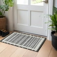 thumbnail image 1 of Addison Rugs Chantille Indoor/Outdoor Transitional Stripes Black Washable Rectangle Rug, 1'8" x 2'6", 1 of 6