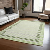 Addison Rugs Chantille Indoor/Outdoor Transitional Stripes Aloe Washable Rectangle Rug, 10' x 14'