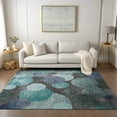 thumbnail image 1 of Addison Rugs Chantille Indoor/Outdoor Transitional Organic Teal Washable Rectangle Rug, 2'6" x 3'10", 1 of 6