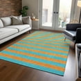 thumbnail image 1 of Addison Rugs Chantille Indoor/Outdoor Transitional Stripes Aqua Washable Rectangle Rug, 8' x 10', 1 of 6