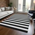 thumbnail image 1 of Addison Rugs Chantille Indoor/Outdoor Transitional Stripes Black Washable Rectangle Rug, 2'6" x 3'10", 1 of 6