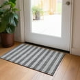 thumbnail image 1 of Addison Rugs Chantille Indoor/Outdoor Transitional Stripes Granite Washable Rectangle Rug, 1'8" x 2'6", 1 of 6