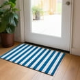 thumbnail image 1 of Addison Rugs Chantille Indoor/Outdoor Transitional Stripes Navy Washable Rectangle Rug, 1'8" x 2'6", 1 of 6