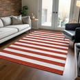 thumbnail image 1 of Addison Rugs Chantille Indoor/Outdoor Transitional Stripes Red Washable Rectangle Rug, 9' x 12', 1 of 6