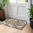 thumbnail image 1 of Addison Rugs Chantille Indoor/Outdoor Transitional Floral Brown Washable Rectangle Rug, 1'8" x 2'6", 1 of 6