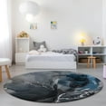 thumbnail image 1 of Addison Rugs Chantille Indoor/Outdoor Contemporary Watercolors Blue Washable Round Rug, 8' x 8', 1 of 6