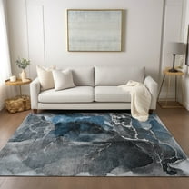 Addison Rugs Chantille Indoor/Outdoor Contemporary Watercolors Blue Washable Rectangle Rug, 9' x 12'