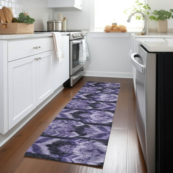 Addison Rugs Chantille Indoor/Outdoor Transitional Southwest Purple Washable Runner Rug, 2'3" x 7'6"