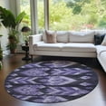thumbnail image 1 of Addison Rugs Chantille Indoor/Outdoor Transitional Southwest Purple Washable Round Rug, 8' x 8', 1 of 6
