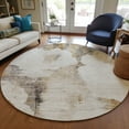 thumbnail image 1 of Addison Rugs Chantille Indoor/Outdoor Transitional Modern Beige Washable Round Rug, 8' x 8', 1 of 6