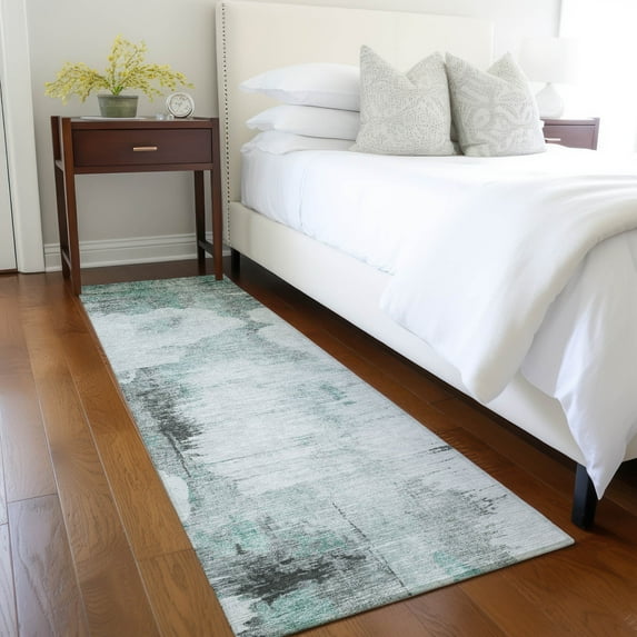 Addison Rugs Chantille Indoor/Outdoor Transitional Modern Teal Washable Runner Rug, 2'3" x 7'6"