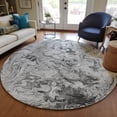 thumbnail image 1 of Addison Rugs Chantille Indoor/Outdoor Transitional Abstract Gray Washable Round Rug, 8' x 8', 1 of 6