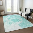 thumbnail image 1 of Addison Rugs Chantille Indoor/Outdoor Transitional Modern Aqua Washable Rectangle Rug, 5' x 7'6", 1 of 6