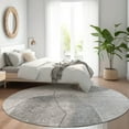 thumbnail image 1 of Addison Rugs Chantille Indoor/Outdoor Transitional Abstract Gray Washable Round Rug, 8' x 8', 1 of 6