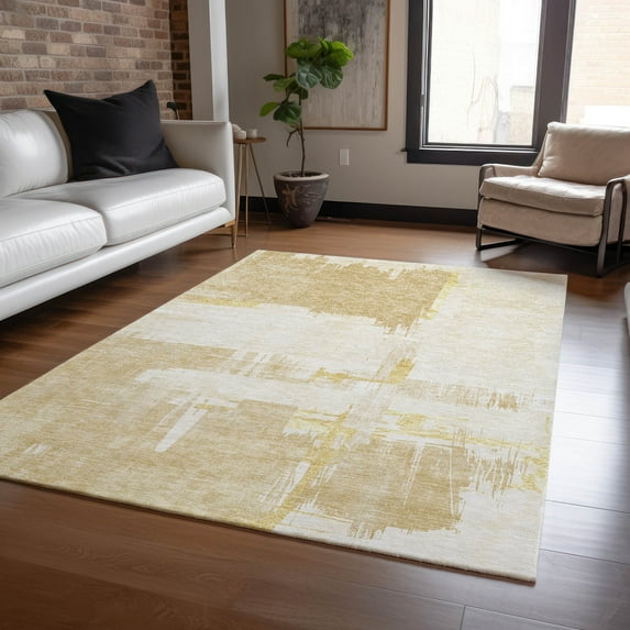 Addison Rugs Chantille Indoor/Outdoor Traditional Modern Beige Washable Rectangle Rug, 3' x 5'