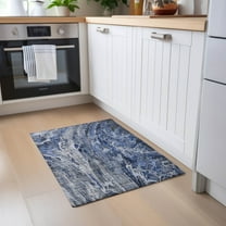 Addison Rugs Chantille Indoor/Outdoor Contemporary Abstract Blue Washable Rectangle Rug, 1'8" x 2'6"