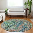 thumbnail image 1 of Addison Rugs Chantille Indoor/Outdoor Transitional Abstract Blue Washable Round Rug, 8' x 8', 1 of 6