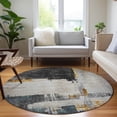 thumbnail image 1 of Addison Rugs Chantille Indoor/Outdoor Traditional Modern Charcoal Washable Round Rug, 8' x 8', 1 of 6