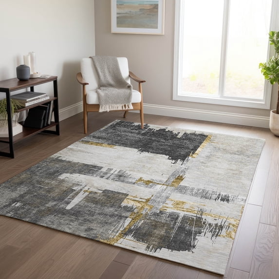 Addison Rugs Chantille Indoor/Outdoor Traditional Modern Gray Washable Rectangle Rug, 2'6" x 3'10"