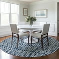 thumbnail image 1 of Addison Rugs Chantille Indoor/Outdoor Transitional Stripes Navy Washable Round Rug, 8' x 8', 1 of 6