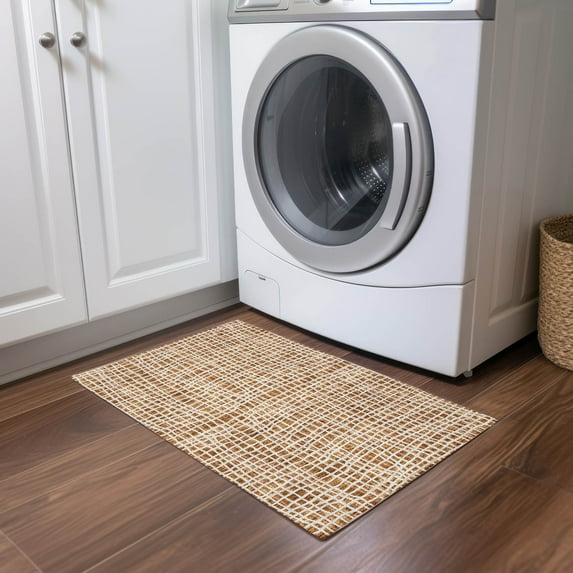 Addison Rugs Chantille Indoor/Outdoor Transitional Stripes Paprika Washable Rectangle Rug, 1'8" x 2'6"