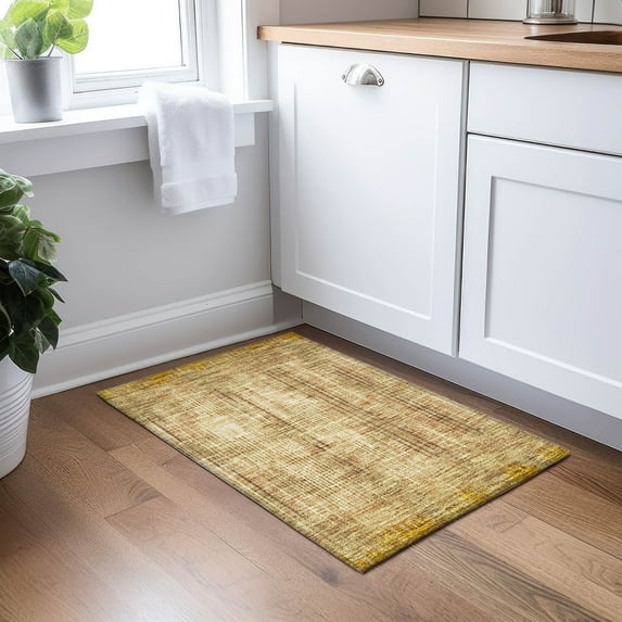 Addison Rugs Chantille Indoor/Outdoor Transitional Stripes Copper Washable Rectangle Rug, 1'8" x 2'6"