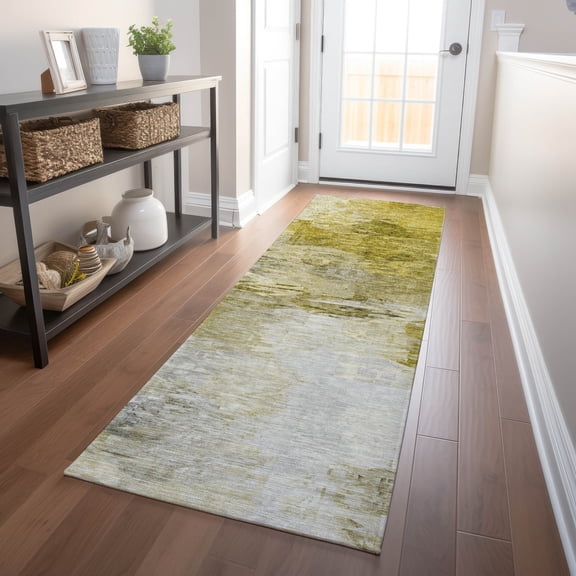 Addison Rugs Chantille Indoor/Outdoor Transitional Modern Gold Washable Runner Rug, 2'3" x 7'6"