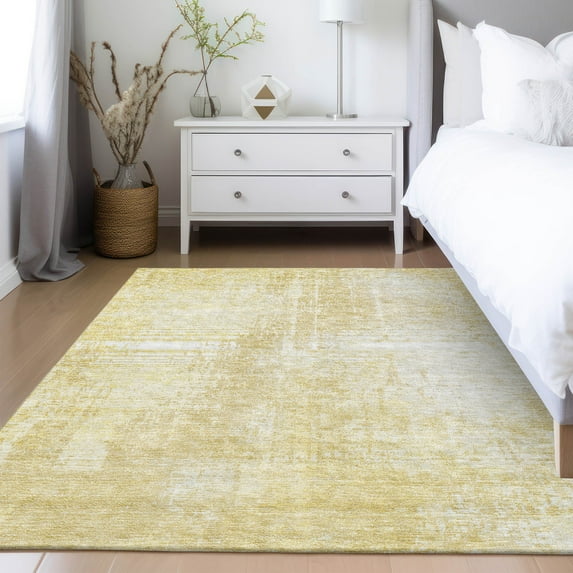 Addison Rugs Chantille Indoor/Outdoor Transitional Modern Gold Washable Rectangle Rug, 3' x 5'