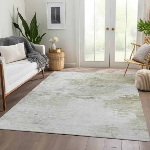 Addison Rugs Chantille Indoor/Outdoor Transitional Modern Ivory Washable Rectangle Rug, 5' x 7'6"