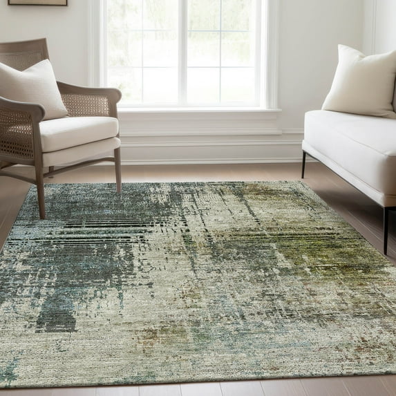 Addison Rugs Chantille Indoor/Outdoor Transitional Modern Sage Washable Rectangle Rug, 10' x 14'