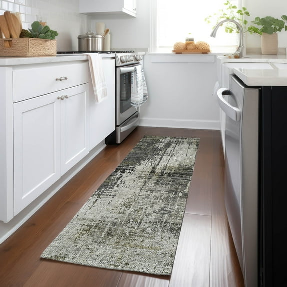 Addison Rugs Chantille Indoor/Outdoor Transitional Modern Taupe Washable Runner Rug, 2'3" x 7'6"