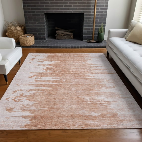Addison Rugs Chantille Indoor/Outdoor Transitional Modern Terracotta Washable Rectangle Rug, 10' x 14'