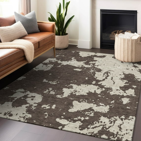 Addison Rugs Chantille Indoor/Outdoor Transitional Modern Brown Washable Rectangle Rug, 8' x 10'