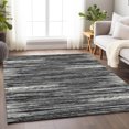 thumbnail image 1 of Addison Rugs Chantille Indoor/Outdoor Transitional Stripes Black Washable Rectangle Rug, 2'6" x 3'10", 1 of 6