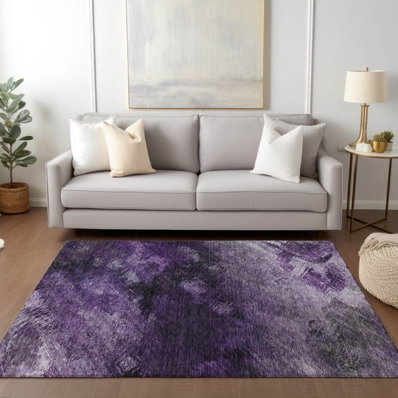 Addison Rugs Chantille Indoor/Outdoor Transitional Modern Purple Washable Rectangle Rug, 10' x 14'