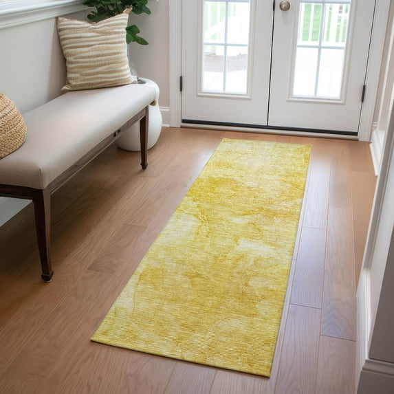 Addison Rugs Chantille Indoor/Outdoor Transitional Modern Gold Washable Runner Rug, 2'3" x 7'6"