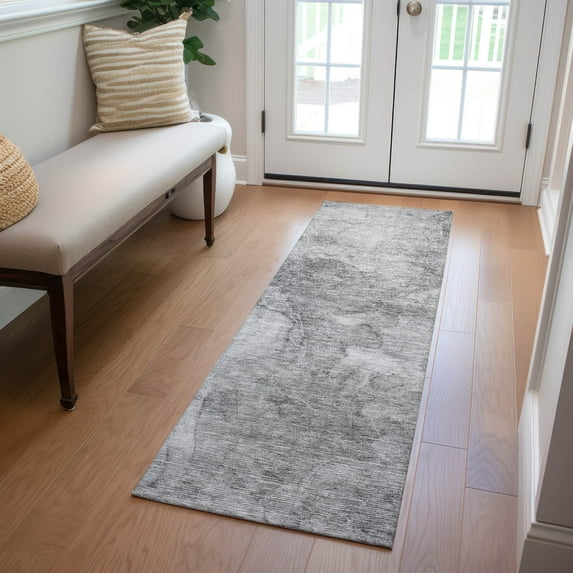 Addison Rugs Chantille Indoor/Outdoor Transitional Modern Gray Washable Runner Rug, 2'3" x 7'6"