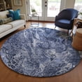 thumbnail image 1 of Addison Rugs Chantille Indoor/Outdoor Transitional Abstract Navy Washable Round Rug, 8' x 8', 1 of 6