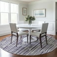 thumbnail image 1 of Addison Rugs Chantille Indoor/Outdoor Transitional Lines Purple Washable Round Rug, 8' x 8', 1 of 6